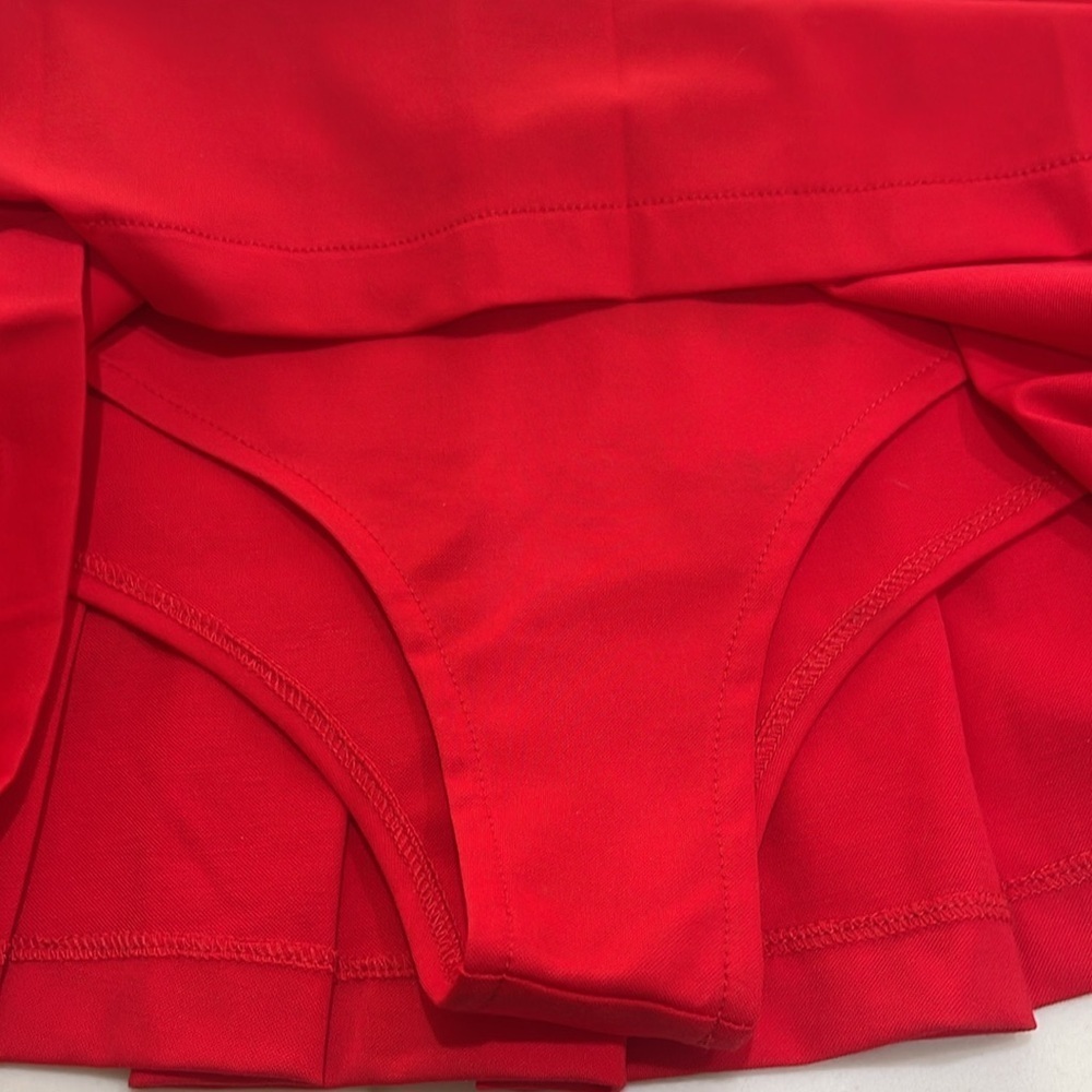NWT Kim Shui Mini Skort With Pleats SZ M Red - Picture 8 of 8